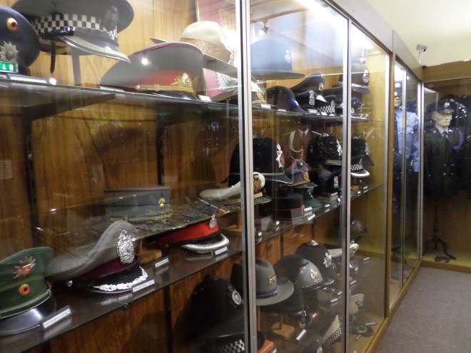 Collection of Police Hats on Display!